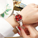 Load image into Gallery viewer, OLEVS Women&#39;s Ceramic Strap Love Dial Mechanical Watch Model 6631
