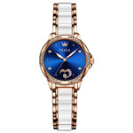 Load image into Gallery viewer, OLEVS Women&#39;s Ceramic Strap Love Dial Mechanical Watch Model 6631
