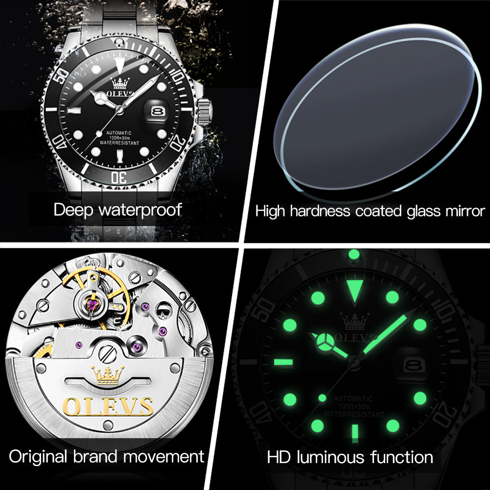 OLEVS Men's Waterproof Luminous Mechanical Watch Model 6650jx