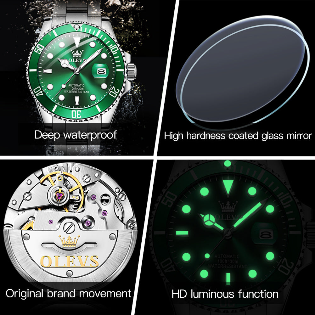 OLEVS Men's Waterproof Luminous Mechanical Watch Model 6650jx