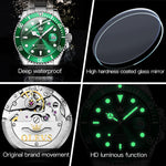 Load image into Gallery viewer, OLEVS Men&#39;s Waterproof Luminous Mechanical Watch Model 6650jx
