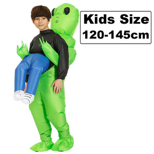 Inflatable Alien Costume for Adult Space Blow up Alien Holding Human  Costume Halloween Party Costume Funny Cosplay Fancy Dress